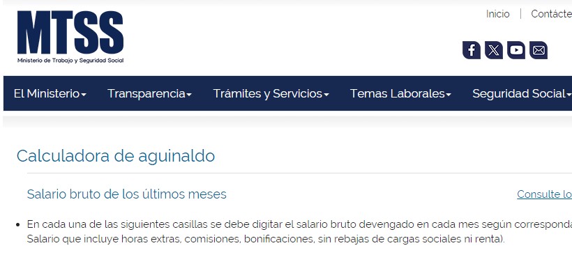 Calculadora de aguinaldo en Costa Rica