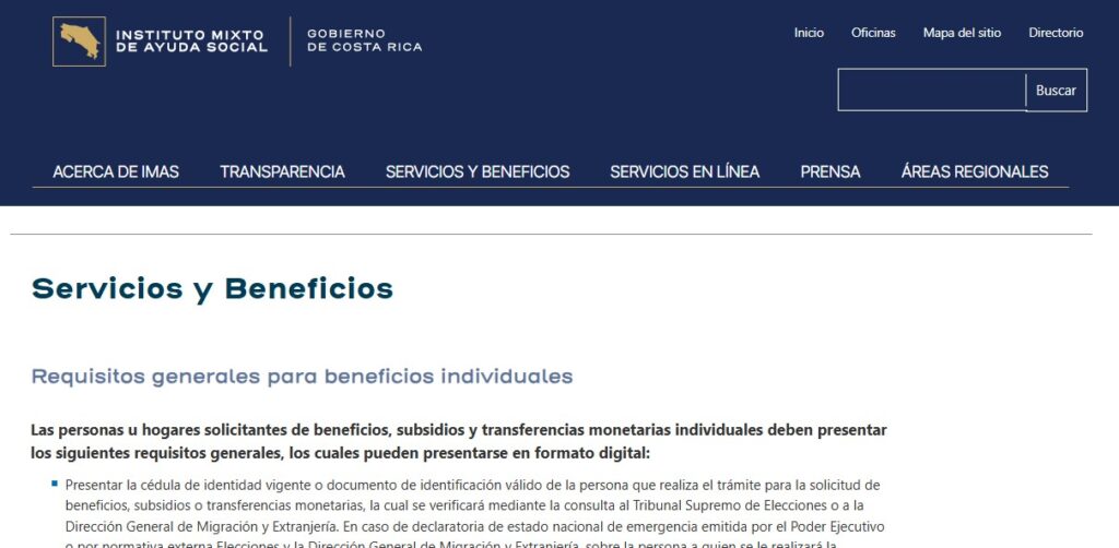 Ayudas del IMAS para mujeres