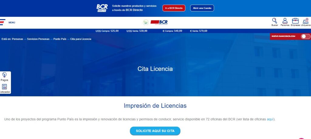 Duplicado licencia de conducir Costa Rica