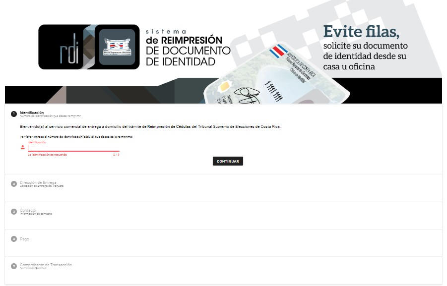 Solicitar duplicado de cédula de identidad en Costa Rica