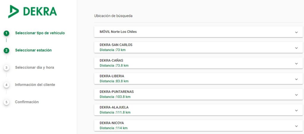 obtener cita en dekra en costa rica